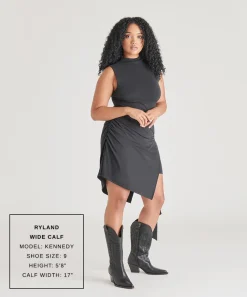 RYLAND WIDE CALF BOOTS BLACK LEATHER^Dolce Vita Online