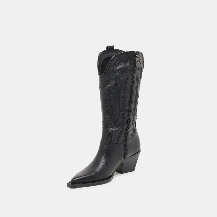 RYLAND WIDE CALF BOOTS BLACK LEATHER^Dolce Vita Online