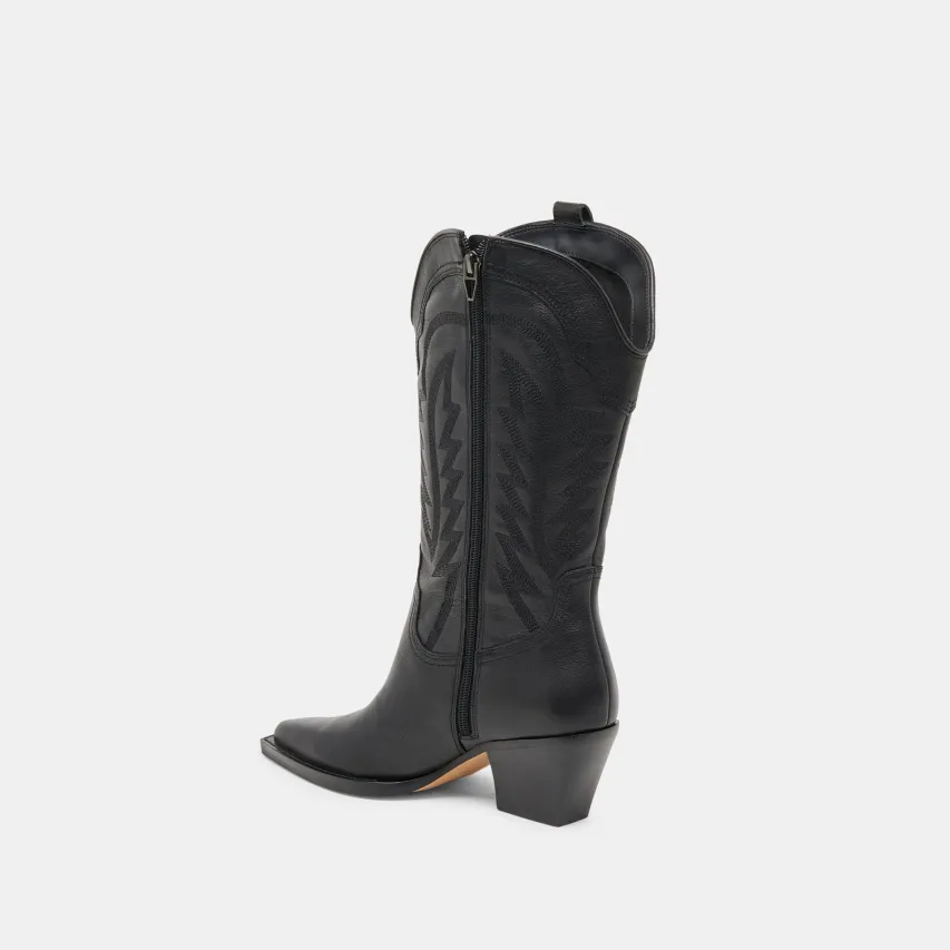 RYLAND WIDE CALF BOOTS BLACK LEATHER^Dolce Vita Online
