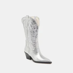 RYLAND WIDE CALF BOOTS SILVER DISTRESSED LEATHER^Dolce Vita Online