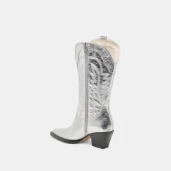 RYLAND WIDE CALF BOOTS SILVER DISTRESSED LEATHER^Dolce Vita Online