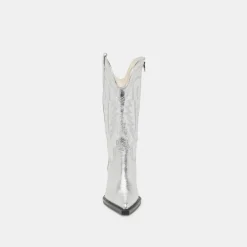 RYLAND WIDE CALF BOOTS SILVER DISTRESSED LEATHER^Dolce Vita Online