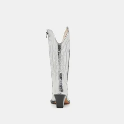 RYLAND WIDE CALF BOOTS SILVER DISTRESSED LEATHER^Dolce Vita Online