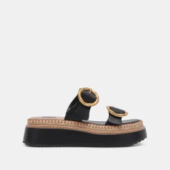 RYSHA SANDALS BLACK LEATHER^Dolce Vita New
