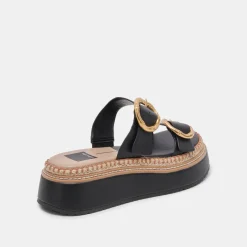 RYSHA SANDALS BLACK LEATHER^Dolce Vita New
