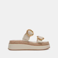 RYSHA SANDALS IVORY LEATHER^Dolce Vita Online
