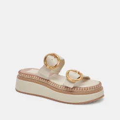 RYSHA SANDALS IVORY LEATHER^Dolce Vita Online