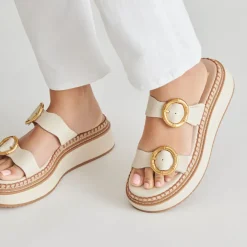 RYSHA SANDALS IVORY LEATHER^Dolce Vita Online
