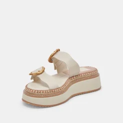 RYSHA SANDALS IVORY LEATHER^Dolce Vita Online
