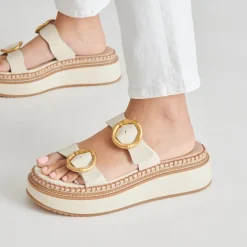 RYSHA SANDALS IVORY LEATHER^Dolce Vita Online