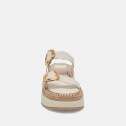 RYSHA SANDALS IVORY LEATHER^Dolce Vita Online