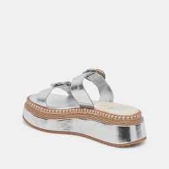 RYSHA SANDALS SILVER CRINKLE PATENT^Dolce Vita Best