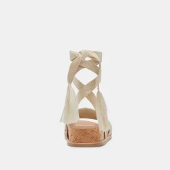 SALACY SANDALS BLACK NATURAL RAFFIA^Dolce Vita New