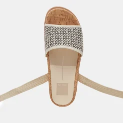 SALACY SANDALS BLACK NATURAL RAFFIA^Dolce Vita New