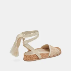 SALACY SANDALS WHITE NATURAL RAFFIA^Dolce Vita Outlet