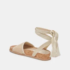 SALACY SANDALS WHITE NATURAL RAFFIA^Dolce Vita Outlet