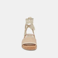 SALACY SANDALS WHITE NATURAL RAFFIA^Dolce Vita Outlet