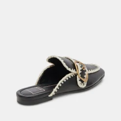 SANTEL STITCH FLATS BLACK LEATHER^Dolce Vita Outlet