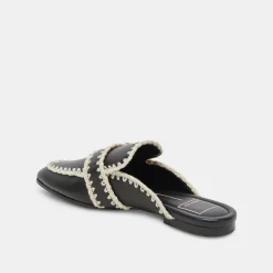 SANTEL STITCH FLATS BLACK LEATHER^Dolce Vita Outlet