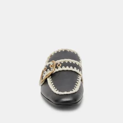 SANTEL STITCH FLATS BLACK LEATHER^Dolce Vita Outlet