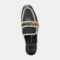 SANTEL STITCH FLATS BLACK LEATHER^Dolce Vita Outlet