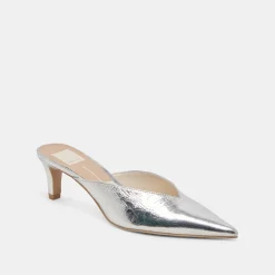 SARINA HEELS SILVER DISTRESSED LEATHER^Dolce Vita Best