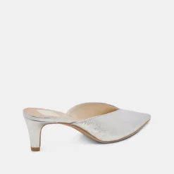 SARINA HEELS SILVER DISTRESSED LEATHER^Dolce Vita Best