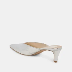 SARINA HEELS SILVER DISTRESSED LEATHER^Dolce Vita Best