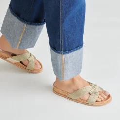 SELDA SANDALS GOLD RAFFIA^Dolce Vita Best