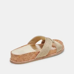 SELDA SANDALS GOLD RAFFIA^Dolce Vita Best