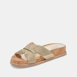 SELDA SANDALS GOLD RAFFIA^Dolce Vita Best