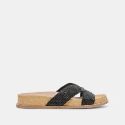 SELDA SANDALS ONYX RAFFIA^Dolce Vita New