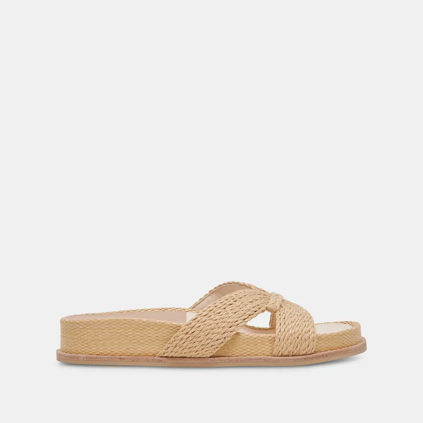 SELDA WIDE SANDALS LT NATURAL RAFFIA^Dolce Vita Discount