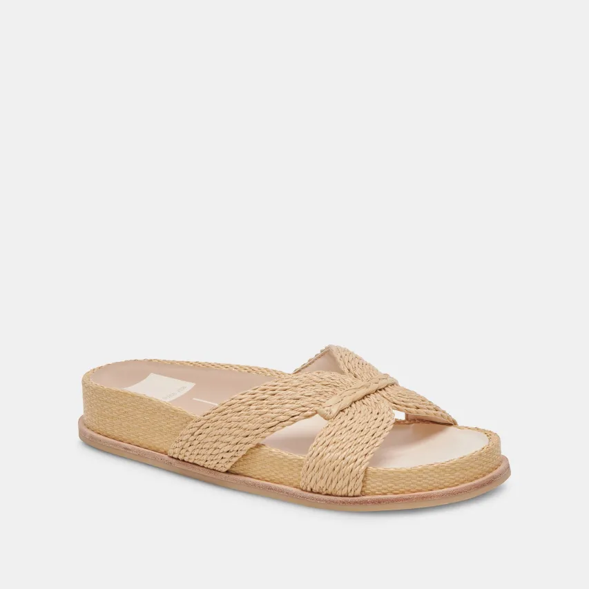 SELDA WIDE SANDALS LT NATURAL RAFFIA^Dolce Vita Discount