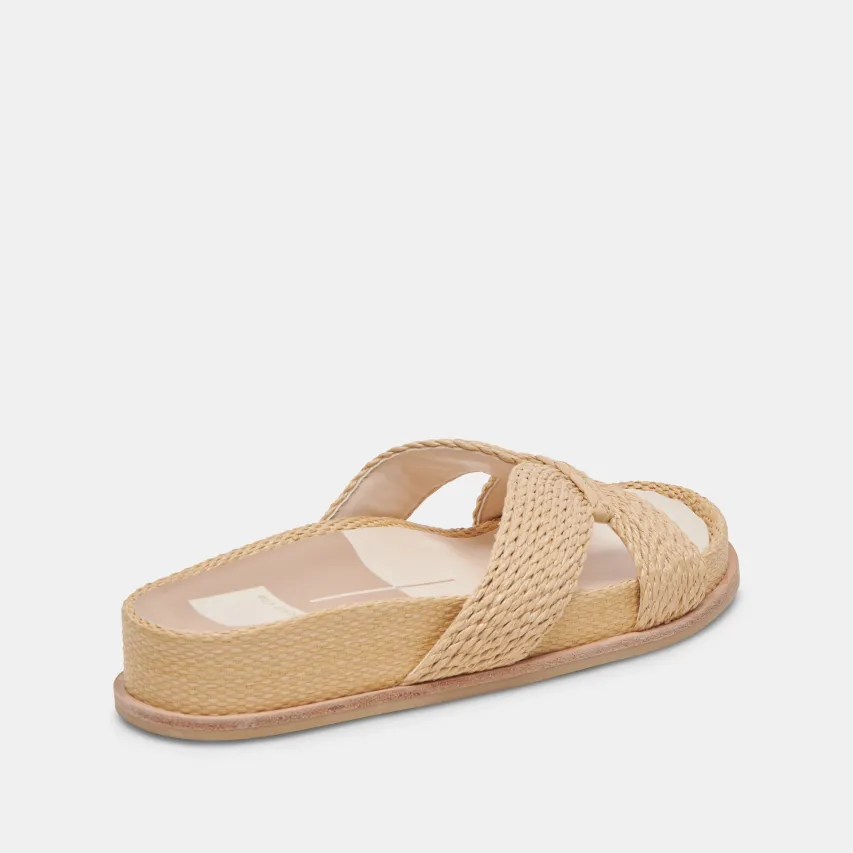 SELDA WIDE SANDALS LT NATURAL RAFFIA^Dolce Vita Discount