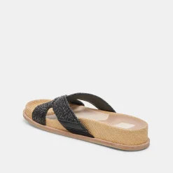 SELDA WIDE SANDALS ONYX RAFFIA^Dolce Vita Outlet