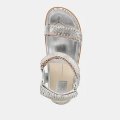 SENORA SANDALS SILVER KNIT^Dolce Vita New