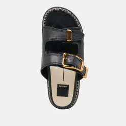 SEVANA SANDALS BLACK LEATHER^Dolce Vita Hot