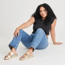 SEVANA SANDALS LIGHT GOLD DISTRESSED LEATHER^Dolce Vita Outlet