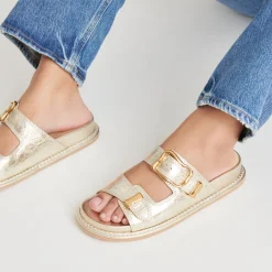 SEVANA SANDALS LIGHT GOLD DISTRESSED LEATHER^Dolce Vita Outlet
