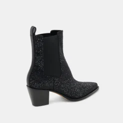 SHADIE CRYSTAL BOOTIES BLACK METALLIC CRYSTAL^Dolce Vita Hot
