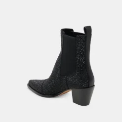 SHADIE CRYSTAL BOOTIES BLACK METALLIC CRYSTAL^Dolce Vita Hot