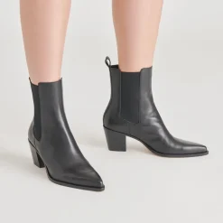 SHADIE H2O BOOTIES BLACK LEATHER^Dolce Vita Discount