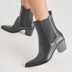 SHADIE H2O WIDE BOOTIES BLACK LEATHER^Dolce Vita Best