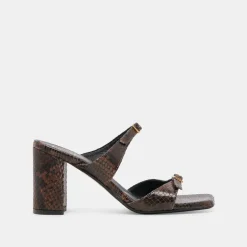 SHANE HEELS DK BROWN SNAKE EMBOSSED^Dolce Vita Sale