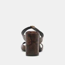 SHANE HEELS DK BROWN SNAKE EMBOSSED^Dolce Vita Sale