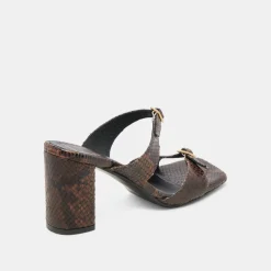 SHANE HEELS DK BROWN SNAKE EMBOSSED^Dolce Vita Sale