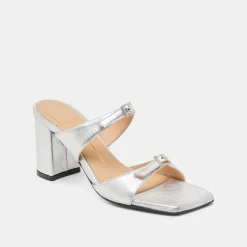 SHANE HEELS SILVER METALLIC LEATHER^Dolce Vita Fashion