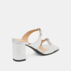 SHANE HEELS SILVER METALLIC LEATHER^Dolce Vita Fashion