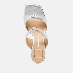 SHANE HEELS SILVER METALLIC LEATHER^Dolce Vita Fashion